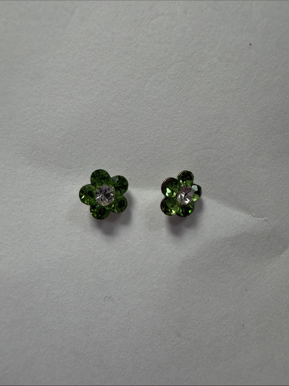 Light Green Flower Earring Studs